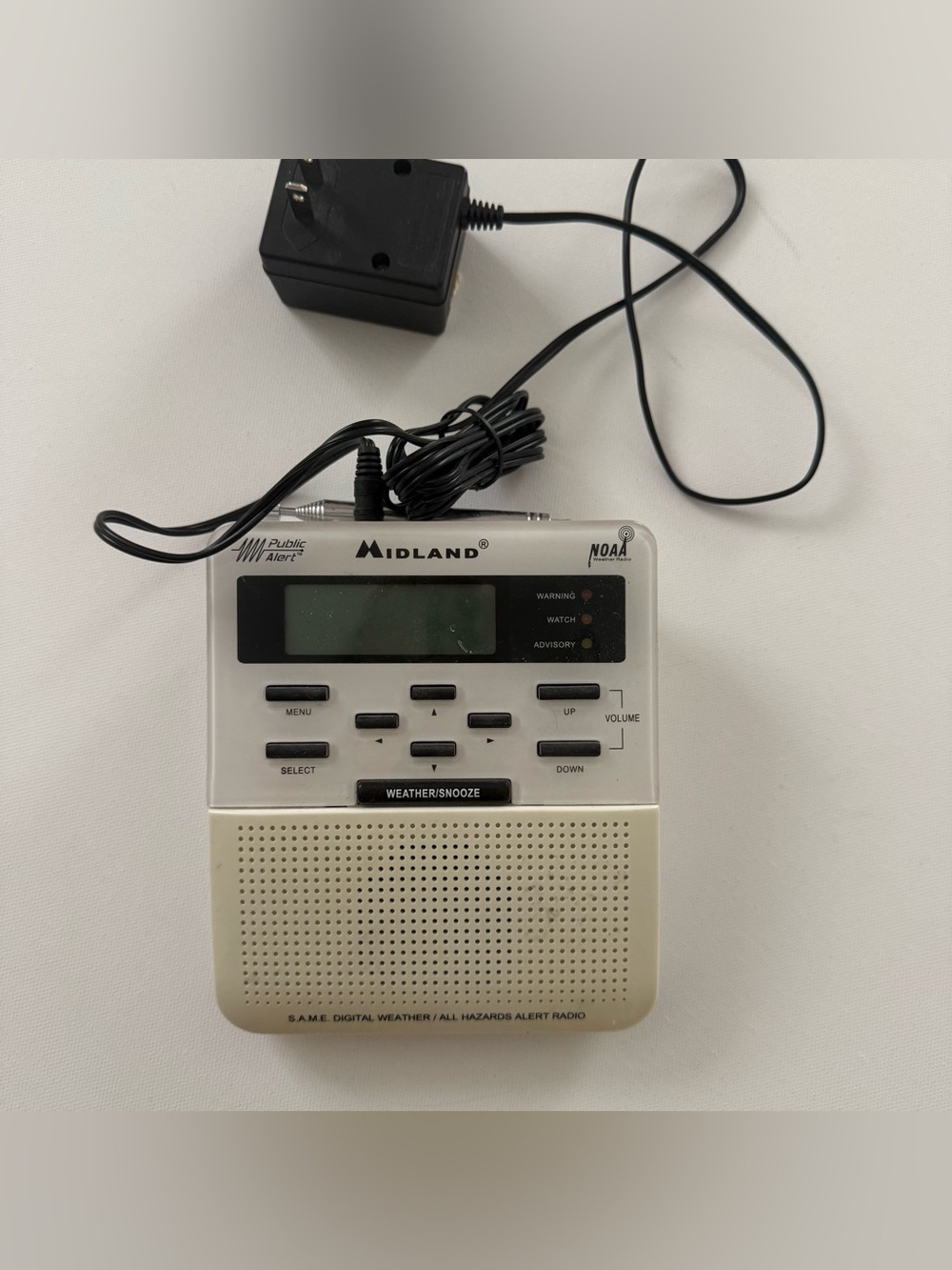 Midland Portable NOAA Weather Alert Radio - White/Cream